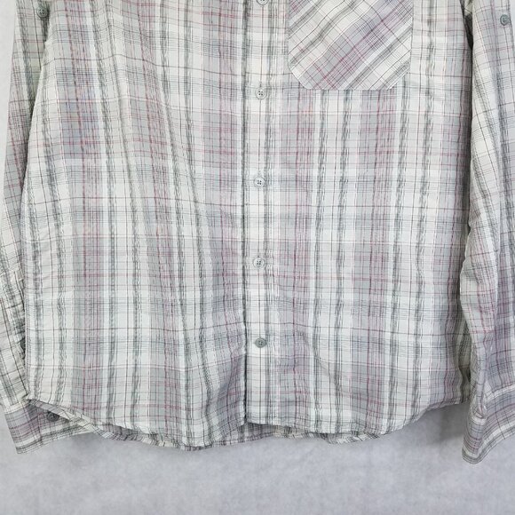 Toad & Co Surveyor Shirt Men's S Grey Plaid Button Up Camp Sleeve Outdoor Hike - Picture 6 of 16